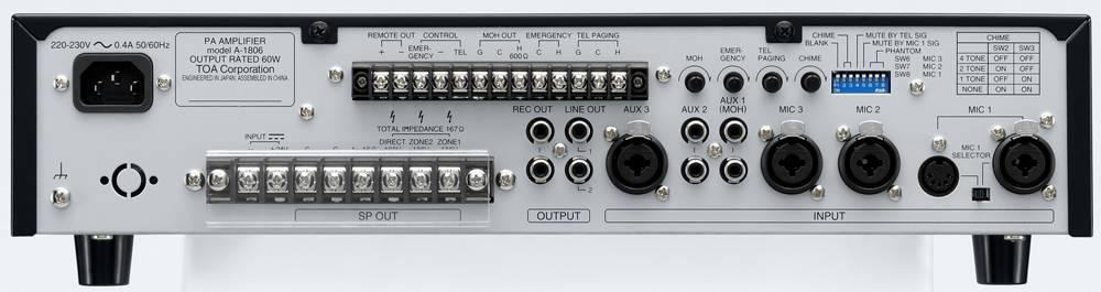 TOA Electronics (Thailand) Co., Ltd. - A-1806 Mixer Power