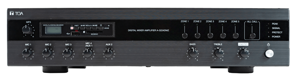 A-3212DMZ Digital Mixer Amplifier with MP3 and Zones